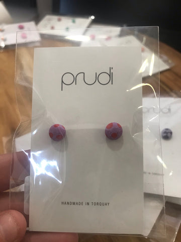 Purple & red kids earrings 1 pack