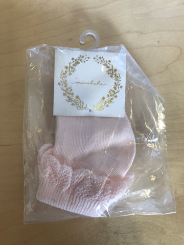 Pale Pink Drop Needle Socks