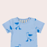 Seagulls Short Sleeve Bodysuit- Blue SS22