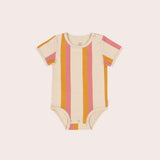 Candy Stripe Short Sleeve Bodysuit- Candy Stripe SS22