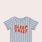 Sleep Thief Short Sleeve Bodysuit- Blue Stripe SS22