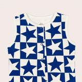 Super Stars Sleeveless Romper- Blue Stars SS22