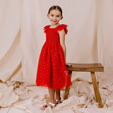 From The Heart Tulle Dress- Red SS23