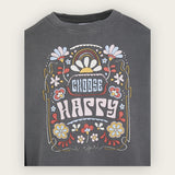 Choose Happy Crew- Charcoal AW23