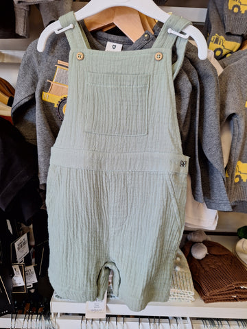 Green Crinkle Overalls SS21