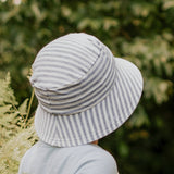 Boys Classic Bucket Sun Hat- Grey Stripe SS23