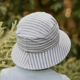 Boys Classic Bucket Sun Hat- Grey Stripe SS23