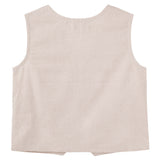 FINLEY LINEN VEST - SAND SS24