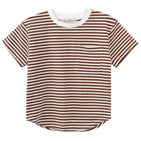 HARVEY S/S STRIPE T-SHIRT - COCOA SS24