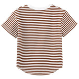 HARVEY S/S STRIPE T-SHIRT - COCOA SS24