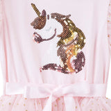 Unicorn Sequin S/S Tutu Dress- Pink SS23