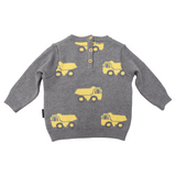 Tip Truck Knit Sweater Charcoal AW24