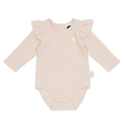 Bisque Waffle Frill Bodysuit AW23