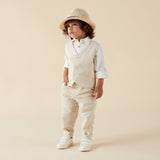 FINLEY LINEN VEST - SAND SS24