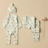 Cute Carrots Organic Zipsuit with feet AW24