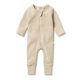 Spice Organic Stripe Rib Zipsuit with feet AW23