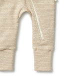 Spice Organic Stripe Rib Zipsuit with feet AW23