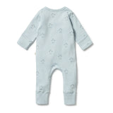 Little Penguin Organic Rib Zipsuit with feet AW23