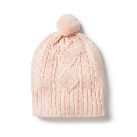 Shell Knitted Mini Cable Hat AW23