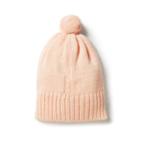 Blush Knitted Mini Cable Hat AW23
