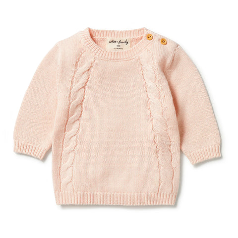 Shell Knitted Mini Cable Jumper AW23