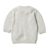 Grey Melange Knitted Mini Cable Jumper AW23