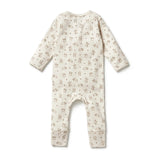 Bunny Love Organic Pointelle Zipsuit with feet AW23