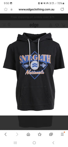 Nationals Hoodie Tee- Washed Black SS24