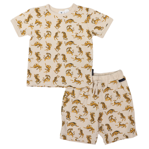 Cotton PJs Tiger Print Tapioca SS24