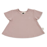 Taupe Rib Flutter Tee SS24