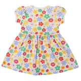 Flower Print Cotton Dress Cloud SS24