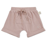 Taupe Rib Kids Shorts SS24