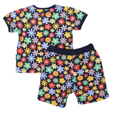 Cotton PJs Flower Print Navy SS24