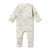 Sail Away Organic Zipsuit with Feet AW24