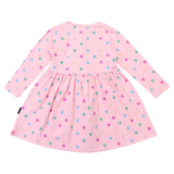 Polkadot cotton Dress- Pink AW25