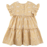 ALICE EMBROIDERED GINGHAM DRESS - YELLOW SS24