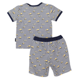 Cotton PJs Trucks and Diggers Print Navy SS24