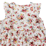 Floral Dress with Frill White SS24