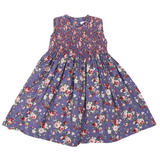 Hand Smocked Floral Dress Mauve SS24