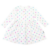 Polkadot cotton Dress- Cream AW25