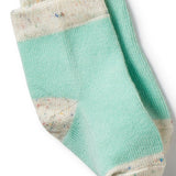 Mint Green, Cactus, Smoke Blue Organic 3 pack baby socks AW24