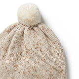 Almond Fleck Knitted Hat- Almond Fleck AW24