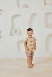 Taupe Rib Kids Shorts SS24