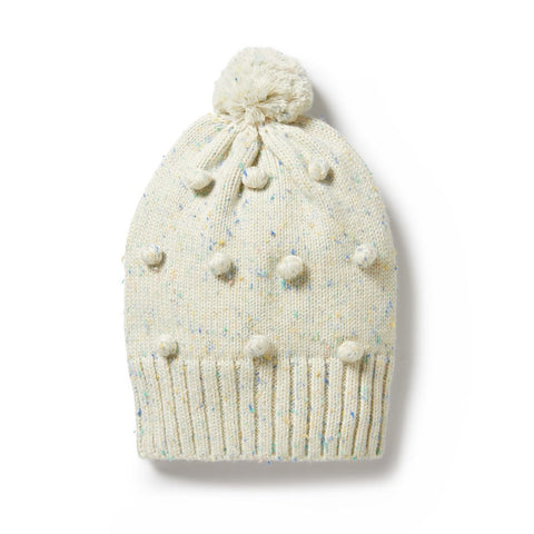 Dew Fleck Knitted Bauble Hat AW24