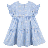 ALICE EMBROIDERED GINGHAM DRESS - BLUE SS24