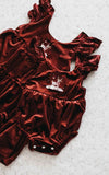 Red Velvet Prancer Playsuit SS24