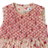 Hand Smocked Floral Dress Rose SS24