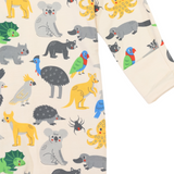 Australian Animal Zip Onesie Beige AW25