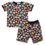 Cotton PJs Flower Print Navy SS24