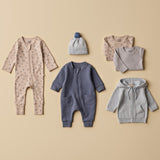 Storm Blue Organic Quilted Growsuit AW24